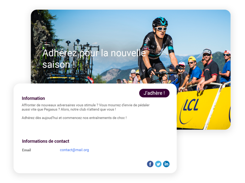 Logiciel club de cyclisme